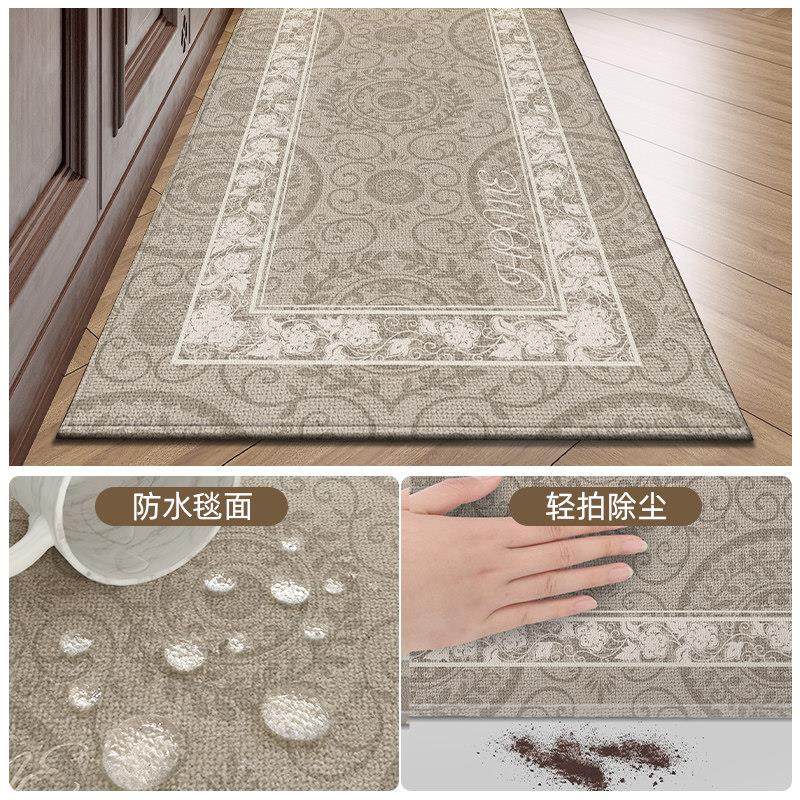 简约现代短绒地垫厨房专用防水防滑耐脏地毯垫家用灶台脚垫可裁剪,淘宝优惠券,粉丝福利购,淘宝优惠卷