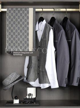 样板房衣帽间男女衣柜组合套装服装收纳盒饰品软装全屋定制配饰