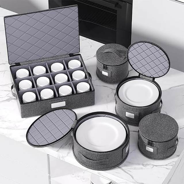 Amazon tableware, dining tray storage box, dining tray can be stacked with classified dishes, dining tray, dustproof storage round bucket