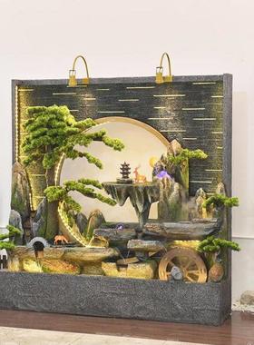 办公室装饰隔断室内外庭院假山鱼池喷泉造景观摆件水幕墙流水屏风