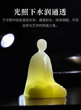 天然玉石无相佛像家居客厅桌面摆件中式禅意玄关书房装饰乔迁礼品