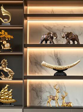 新中式马到成功马摆件风水招财酒柜装饰品客厅电视柜办公室博古架