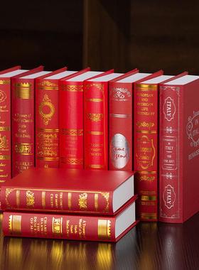 仿真书英文假书装饰书摆件书房道具书装饰品模型创意摆设家居饰品