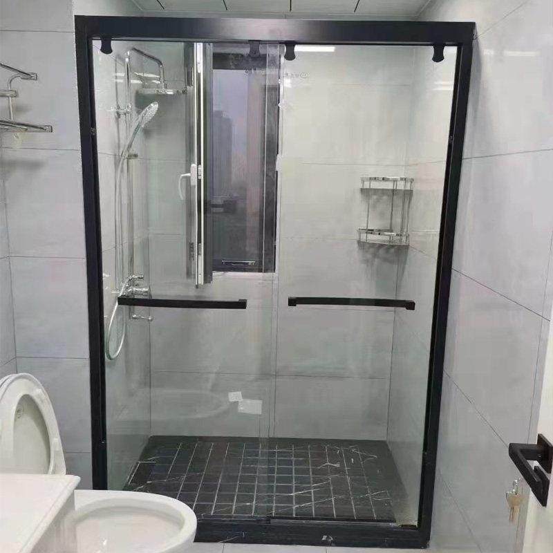 定制一字双移门淋浴房卫生间干湿分离推拉门浴室玻璃隔断淋浴门,淘宝优惠券,粉丝福利购,淘宝优惠卷