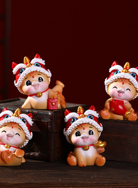 新年国潮马摆件创意生肖吉祥树脂