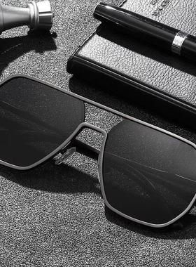 飞行员太阳眼镜2025新款男士开 车专用眼镜感光变色偏光墨镜防远