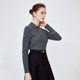 Navigare Italian small sailboat lapel sweater women's high elastic sweater commuting base shirt