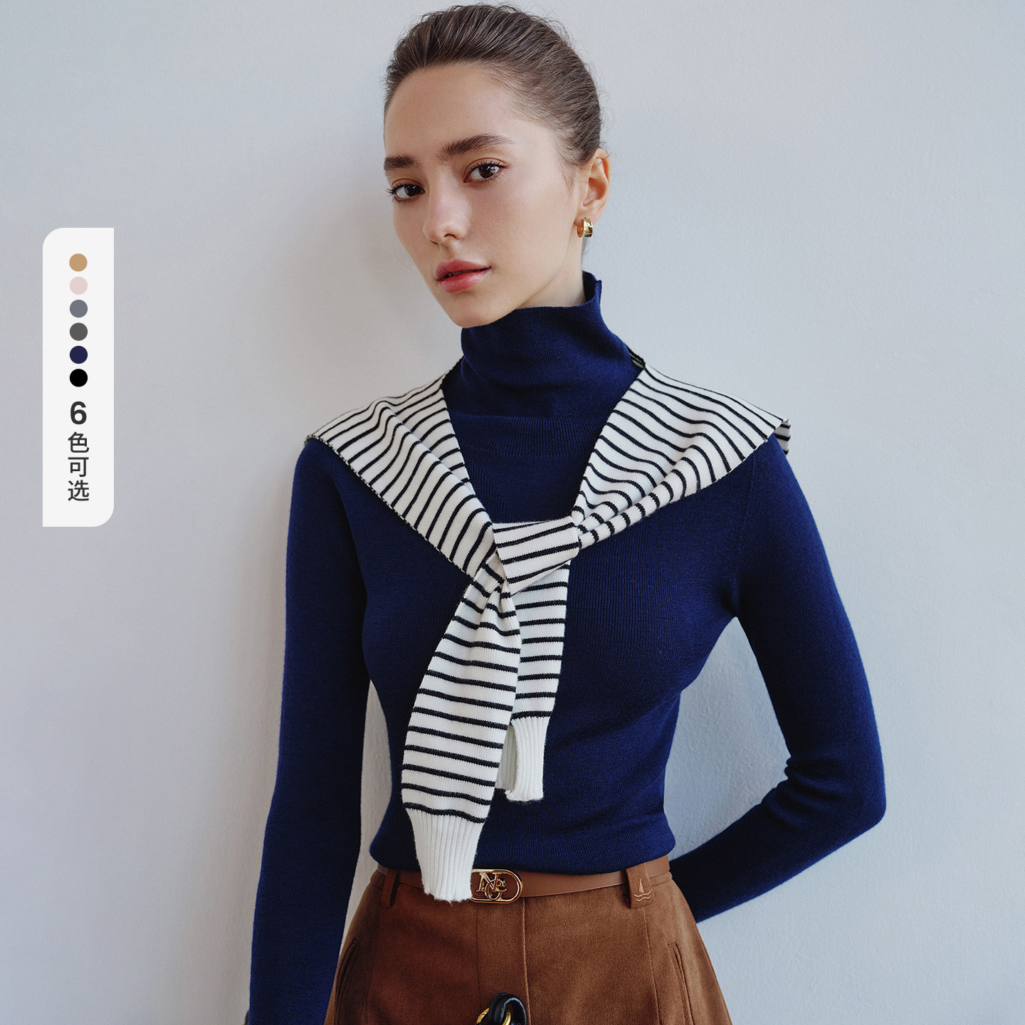 [100纯羊毛]Navigare意大利小帆船套头毛衣女新款休闲针织打底衫,淘宝优惠券,粉丝福利购,淘宝优惠卷
