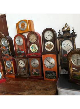 民俗怀旧老钟表旧挂钟80年代老式上弦北极星机械古董钟摆件老物件