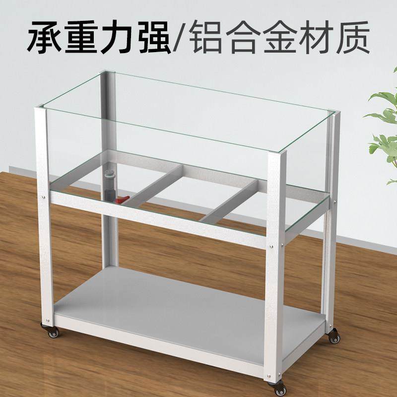 乌龟饲养缸带晒台大型生态造景箱养乌龟水陆缸玻璃带排水铝合金架,淘宝优惠券,粉丝福利购,淘宝优惠卷