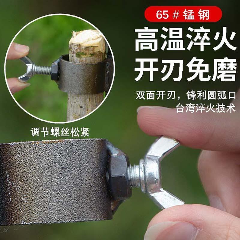 锰钢大号槟榔刀高空修枝镰刀螺丝除草工具刀钓鱼水草刀伸缩柳叶刀 - 图2