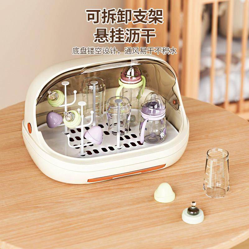 奶瓶收纳盒沥水防尘收纳箱婴儿专用宝宝餐具晾干 干架子沥水架置,淘宝优惠券,粉丝福利购,淘宝优惠卷