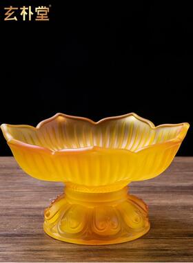 琉璃佛具用品套装香炉水杯果盘花瓶供灯供具佛堂家用供佛供奉摆件