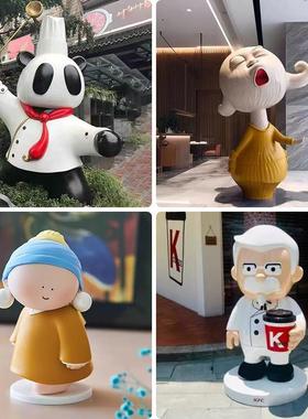 定制玻璃钢3D卡通人物动漫雕塑云朵吉祥物景区公园迎宾大型雕塑