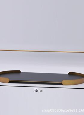 篮新茶中式PZ-228创意铁艺托盘提酒店样板间家居室复古茶托装饰品