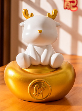 新年爆款创意招财摆件家居装饰礼品玄关乔迁装饰开运吉祥物