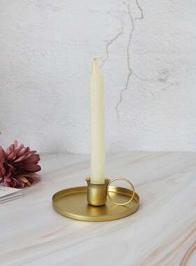 跨境新款创意金属轻奢铁质烛台烛台茶杯铁艺家居室内烛台饰品