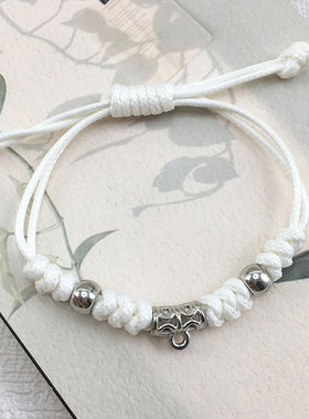 跨境编制手链闺蜜情侣学生韩国蜡线编织手链女韩版韩国手链批发