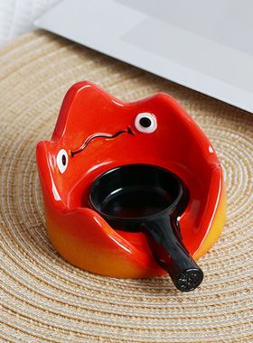 创意卡西法烛台小夜灯卡通火焰树脂工艺品桌面小摆件家居