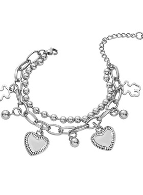 2025新款钛钢不掉色百搭多层小众女手链流行饰品跨境批发时尚潮流