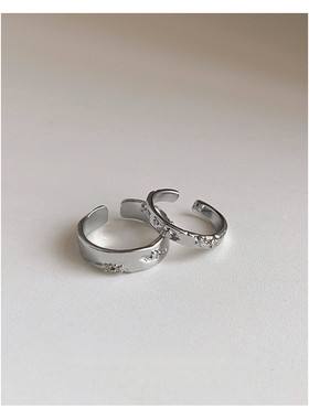 冷淡甜酷风微镶锆石戒指