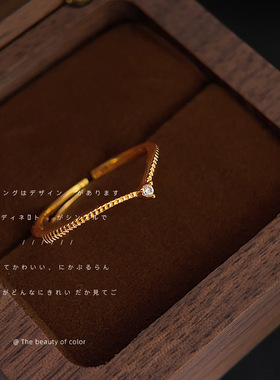 港风复古王冠戒指两件套