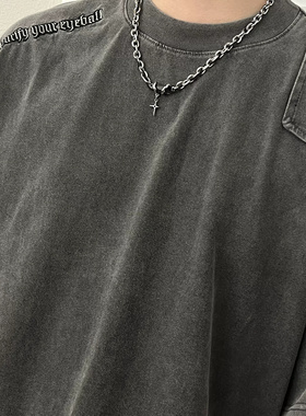 美式嘻哈十字架缠绕项链男