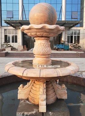 石材水景b 庭院别墅花岗岩流水喷泉 厂家制作景区小区石雕喷泉