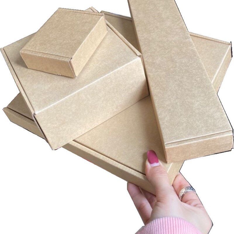 白色飞机a纸壳 30CM 工厂打包箱子特硬三层瓦楞快递盒原色包装纸 - 图3