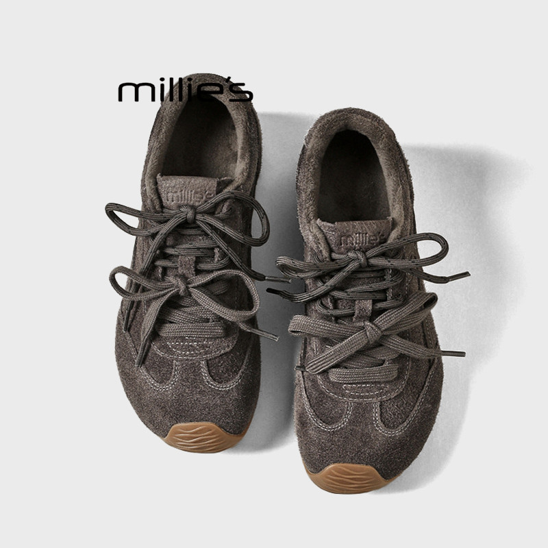 MILLIE'S/妙丽复古德训鞋新款秋季百搭阿甘运动休闲鞋女士板鞋Z,淘宝优惠券,粉丝福利购,淘宝优惠卷