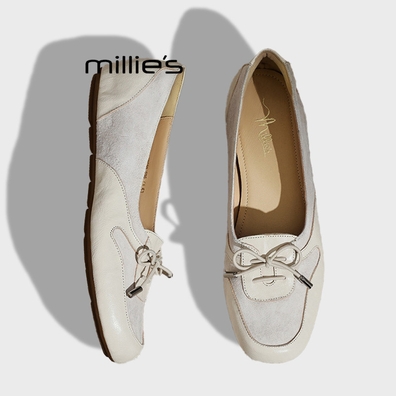 MILLIE'S/妙丽通勤风浅口雨鞋女春季蝴蝶结防水套鞋舒适时尚单鞋Z,淘宝优惠券,粉丝福利购,淘宝优惠卷