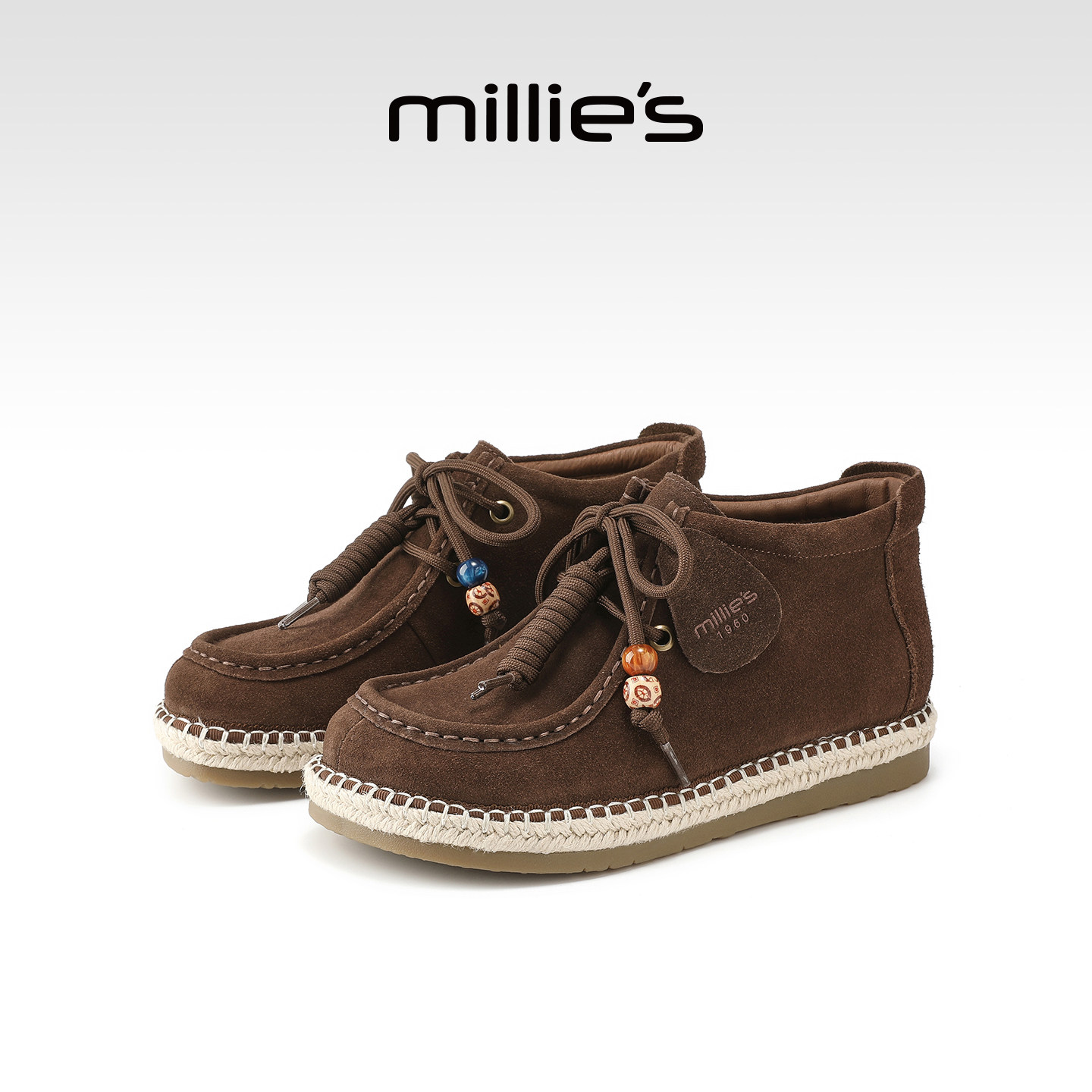 MILLIE'S/妙丽2025秋冬新款豆豆鞋时尚百搭舒适透气老爹鞋女,淘宝优惠券,粉丝福利购,淘宝优惠卷