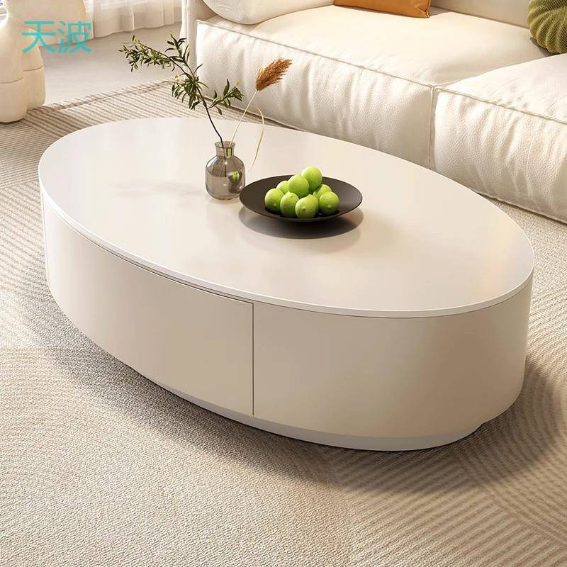 ha45sr372软tn奶油风岩板包茶几客厅家用红现简代约新网款轻奢椭 - 图0