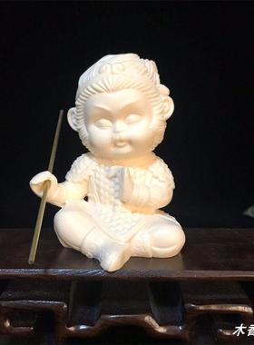 象牙果孙悟空斗战胜佛猴子摆件齐天大圣车载办公茶宠装饰工艺品