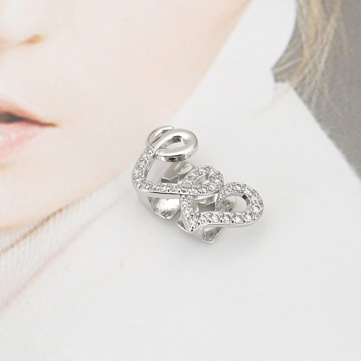 欧美双爱心铜微镶锆石嘻哈牙套teeth grills牙齿装饰个性潮流牙饰 - 图2