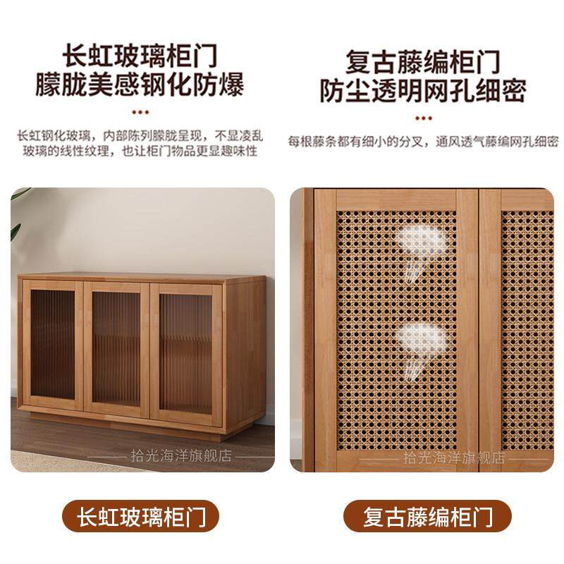 实木玻璃藤编鱼缸底柜客厅家用水族箱底座储物定制办公室鱼缸架子,淘宝优惠券,粉丝福利购,淘宝优惠卷