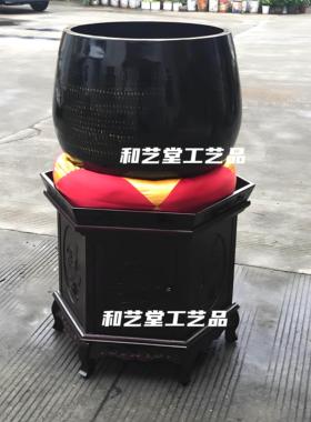 法器高级铜罄大庆3寸-24寸黑色台湾铜磬铜钵佛音碗修行大小钵铜庆