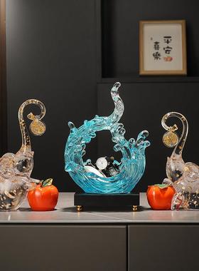 风生水起玄关入户钥匙收纳摆件现代轻奢客厅家居装饰乔迁新居礼品