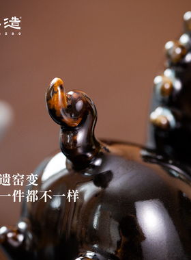 钧瓷小唐马摆件茶宠生日礼物