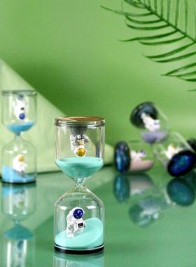 宇航员摆件沙漏计时器儿童15/30分钟时间管理创意太空人生日礼物