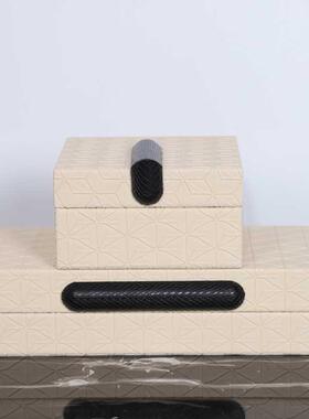 轻奢收纳盒首饰盒售楼部处样板房衣帽间卧室饰品盒木质首饰盒摆件