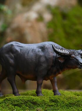 中国风水牛摆件桌面客厅动物装饰创意微景观牧童骑牛盆景假山造景