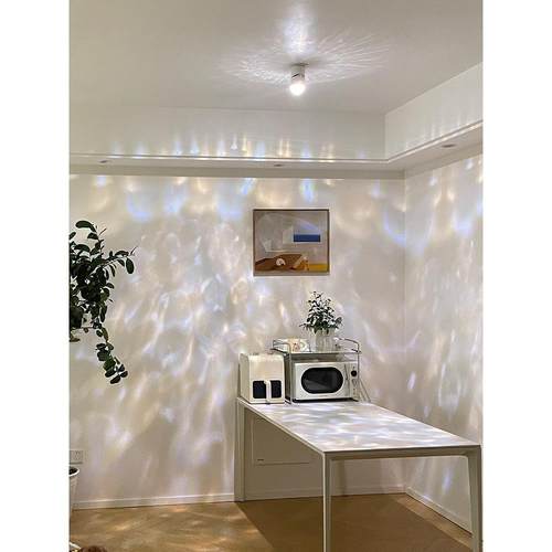 网红水波纹氛围射灯可调角度壁灯玄关过道灯led明装投影洗墙台灯 - 图0