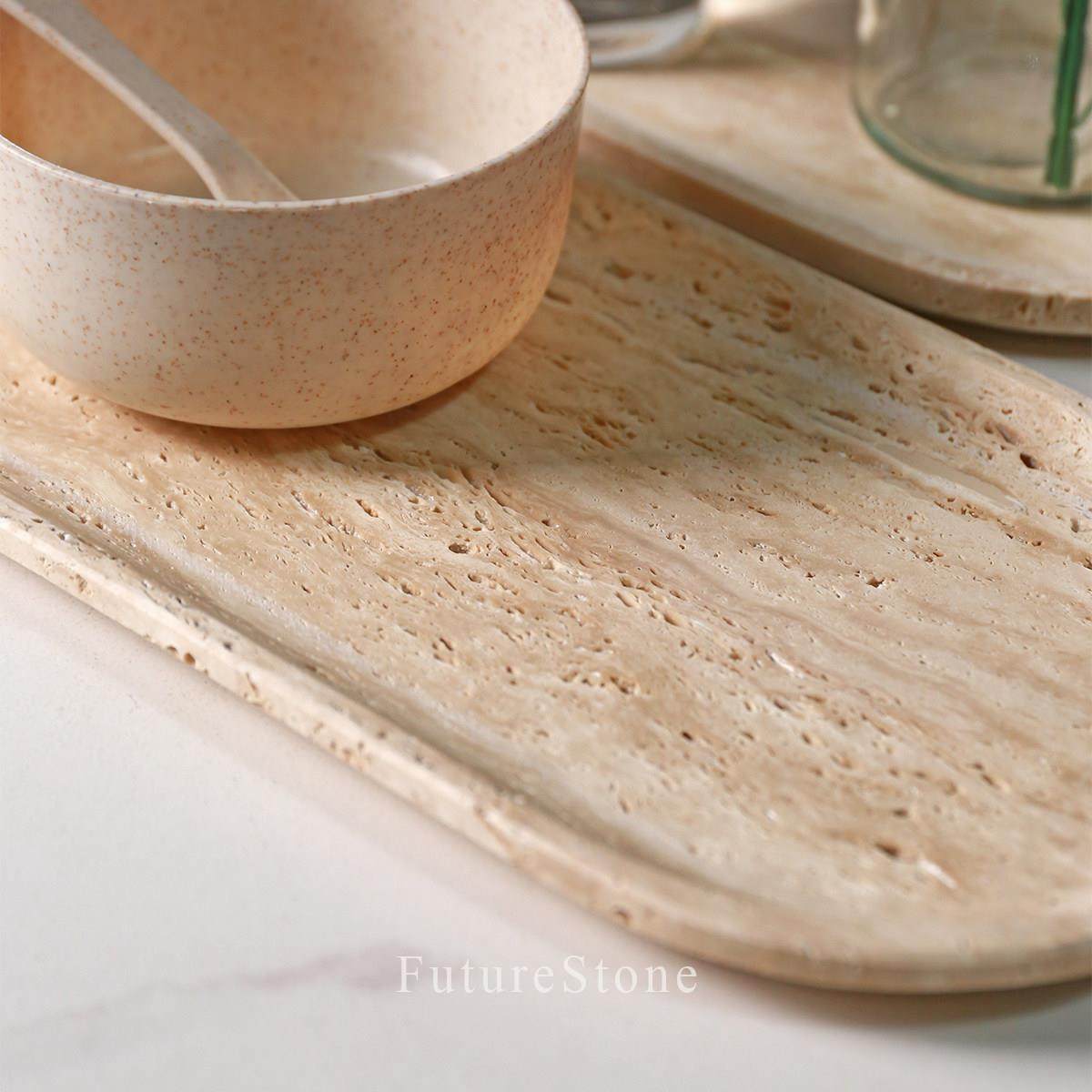 现代天然米白洞大理石托盘浴室香收纳样板房摆设香薰蜡烛置物盘,淘宝优惠券,粉丝福利购,淘宝优惠卷