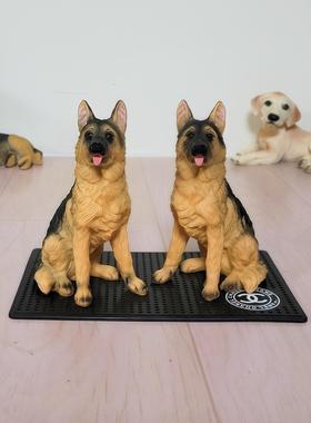 家居饰品狗摆件狼狗彷真狗树脂小狗模型装饰牧羊犬镇宅玄关装饰品