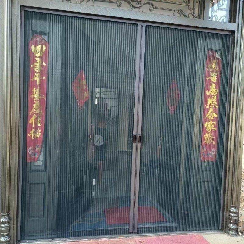 折叠纱门隐形免打孔伸缩门伸缩式铝合金边框防蚊门帘加厚纱帘卧室,淘宝优惠券,粉丝福利购,淘宝优惠卷