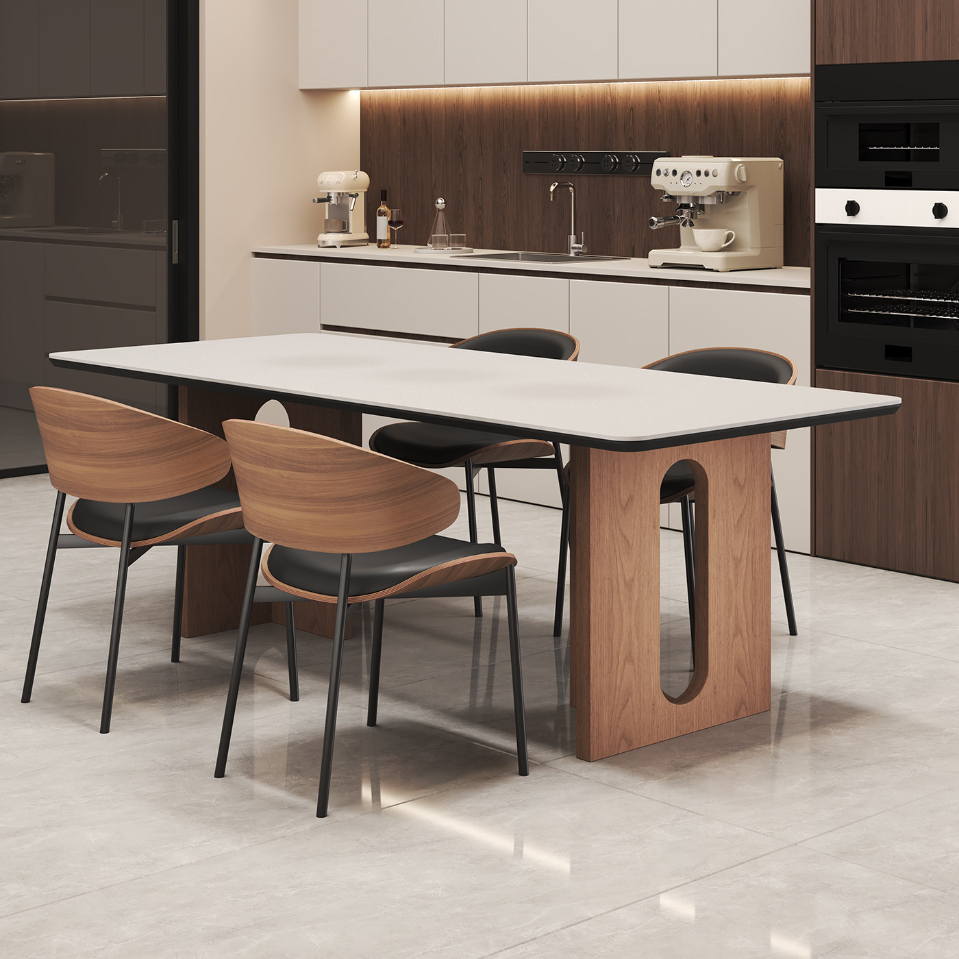 政府补贴中古风实木岩板餐桌椅子组合意式极简家用长方形吃饭桌子,淘宝优惠券,粉丝福利购,淘宝优惠卷