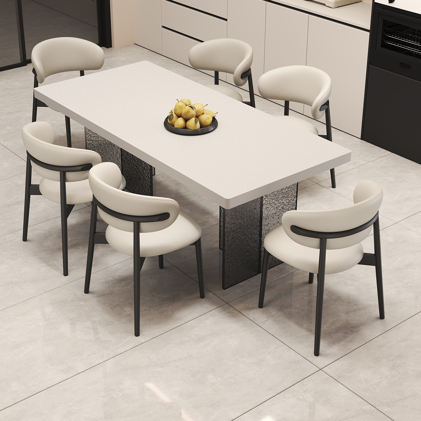 长方形全托岩板餐桌轻奢现代简约亚克力悬浮小户型家用吃饭桌组合,淘宝优惠券,粉丝福利购,淘宝优惠卷