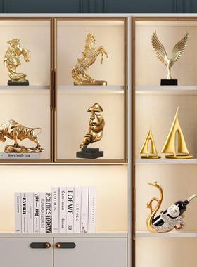 现代轻奢高档客厅摆件高端大气上档次家居玄关酒柜电视柜软装饰品