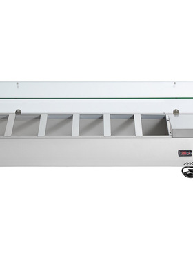 110V60hz沙拉台商用保鲜柜台式沙拉柜 玻璃沙拉台披萨 冷藏展示柜